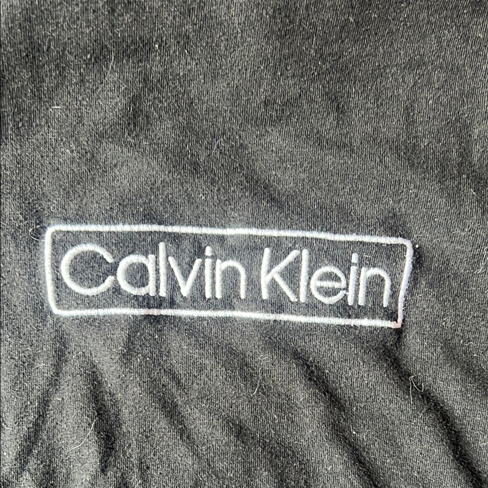 XL Calvin Klein Black Short Sleeve Tee - Embroidered Logo - Picture 2 of 8